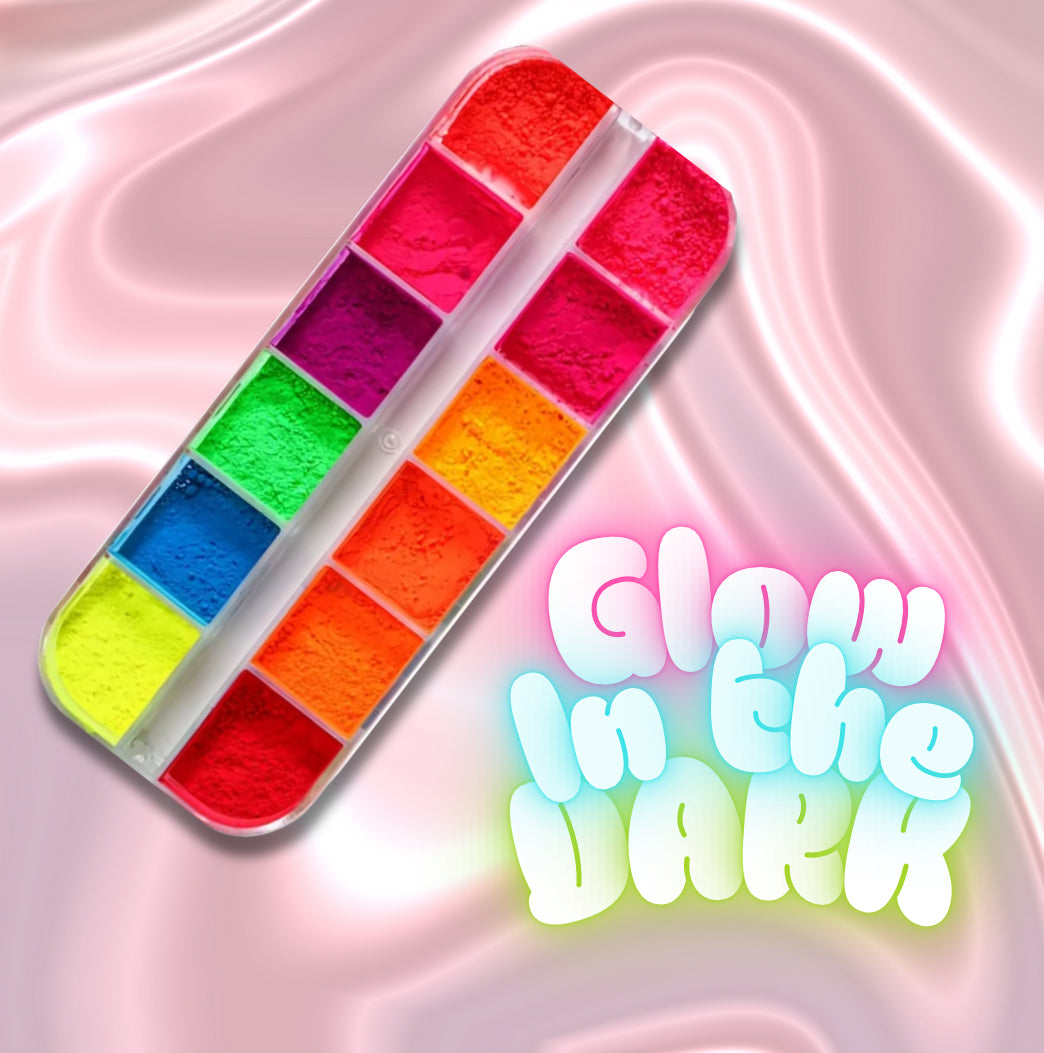 12-Grid Neon Glitter Powder