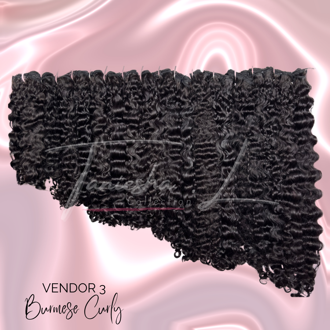 V3 - BURMESE CURLY - 2 BUNDLES 16" TO 28"