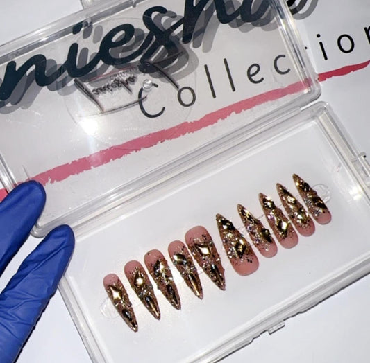 OMBRE GLAM - press on nails - set of 10