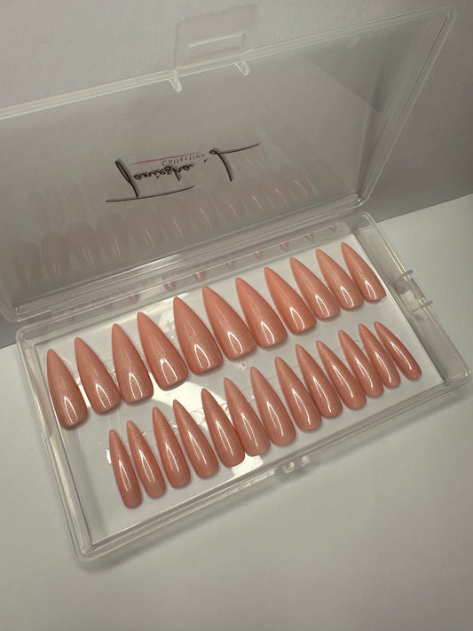 Shimmer Peach (L-3XL) - press on nails - set of 20/24