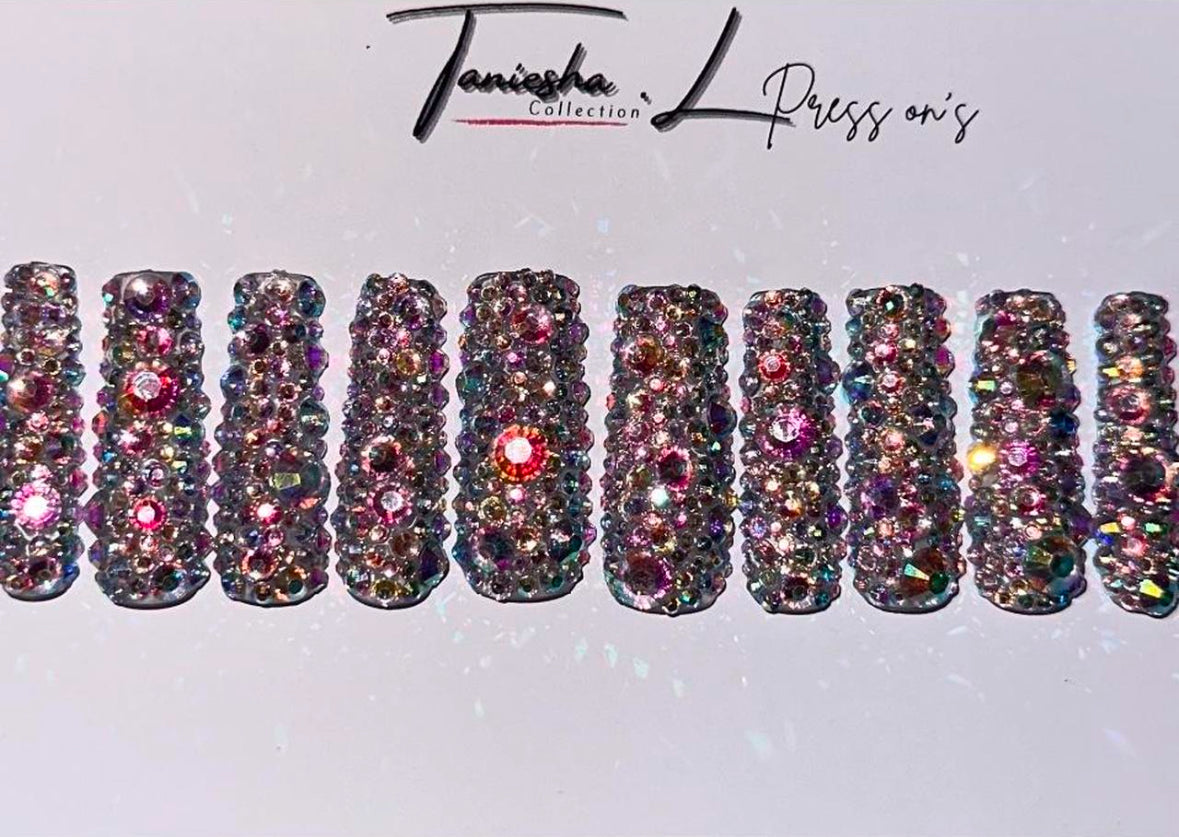CRYSTAL ME PLS - press on nails - set of 10