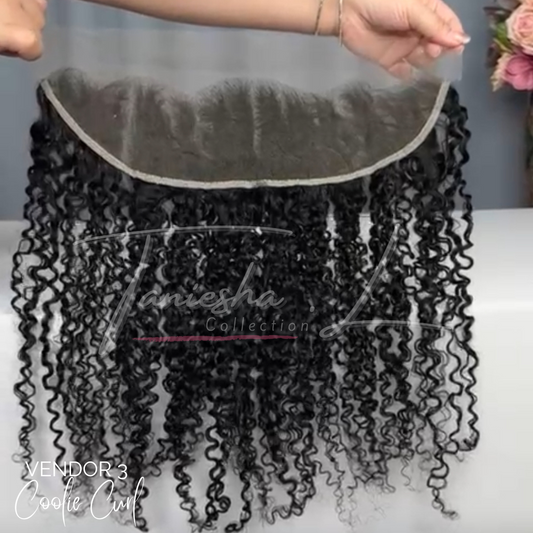V3 - COOLIE CURL -  HD LACE FRONTAL - 16" TO 20"